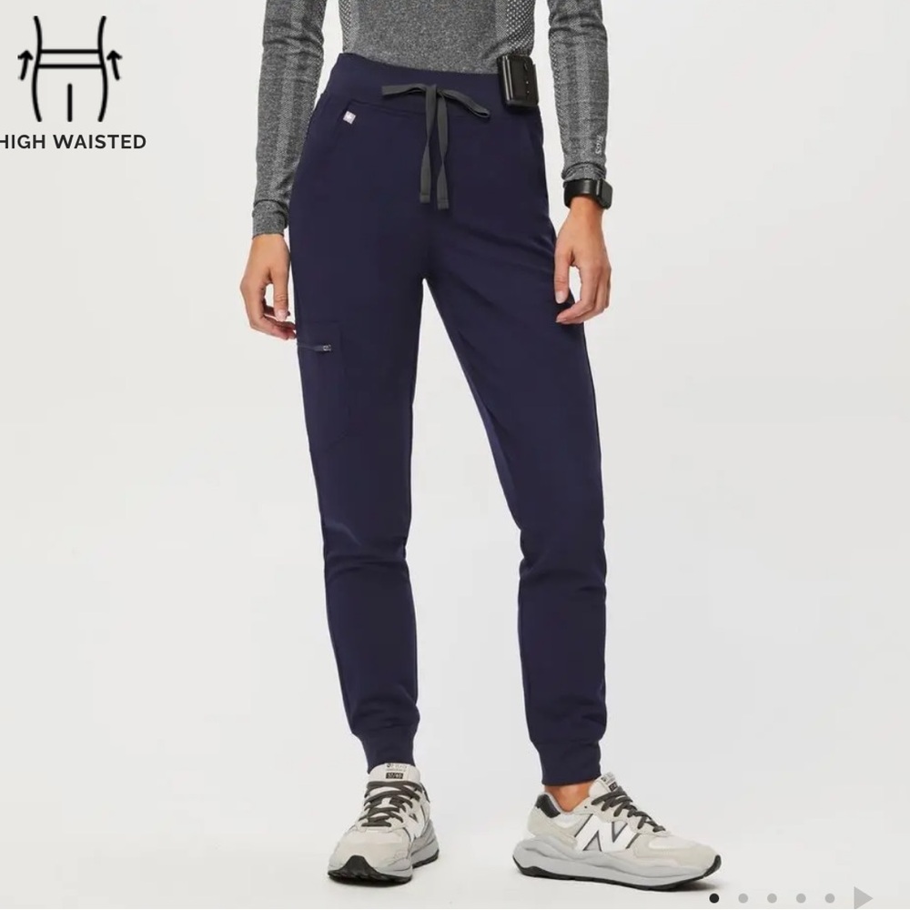 Women's Navy Zamora - High
Waisted Scrub Pants